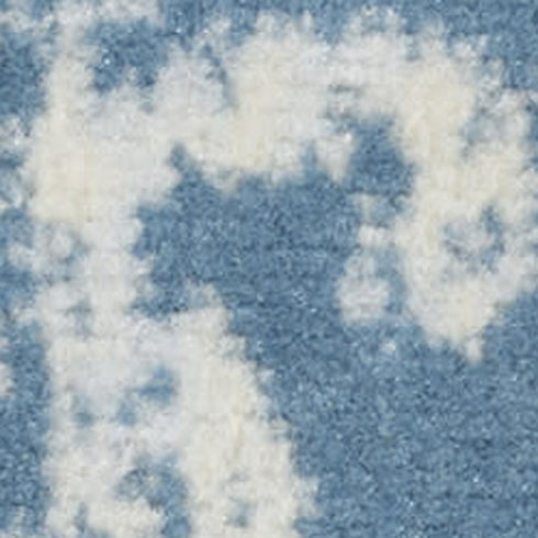 2' X 4' Blue Damask Power Loom Area Rug